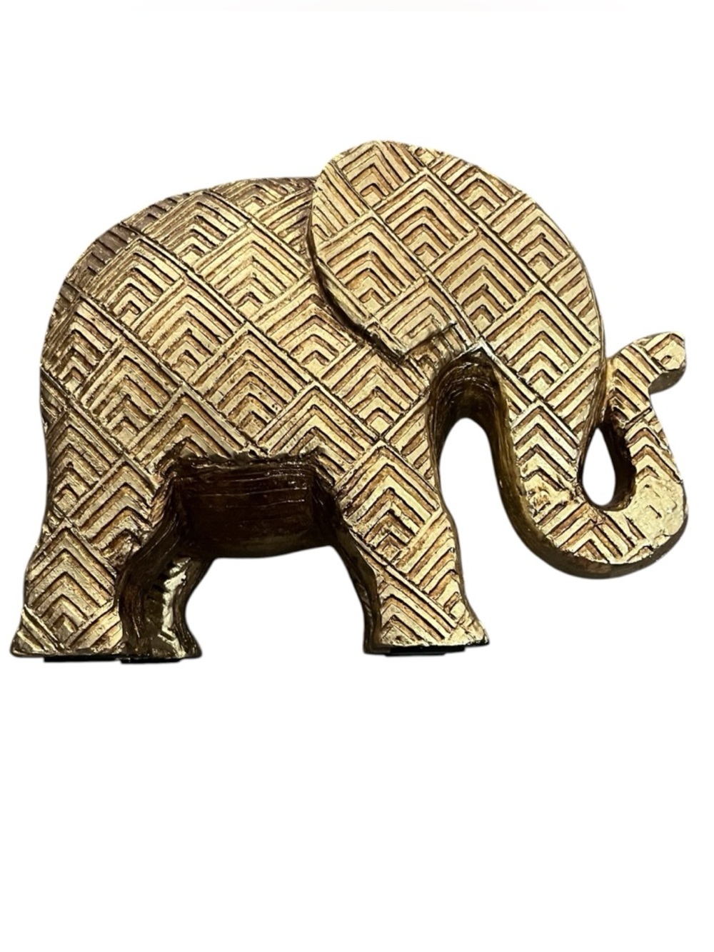 New! Poly resin 6"H Elephant Figurine, GOLD